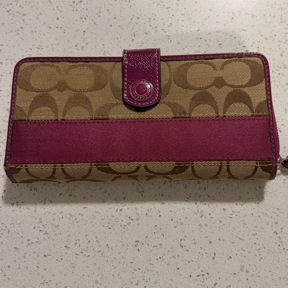 Coach Brown and Berry Women's Wallet